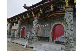大型石雕青石龙柱