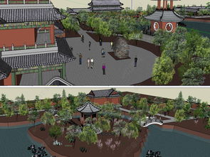 仿苏州园林古建SU模型设计模型下载
