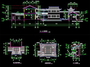 中式民宿古建筑施工图平面设计图下载 图片0.99mb 园林cad图纸大全 园林景观cad图纸