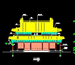 某佛教文化园金殿古建筑施工图纸免费下载 园林古建