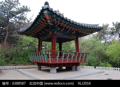 古建彩绘园林四角亭jpg素材下载 编号6388587 红动网