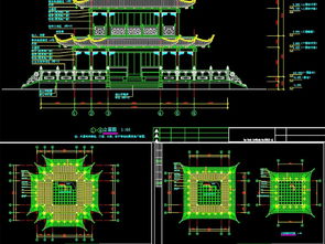 公园古建望江阁施工图平面设计图下载 图片2.74mb 建筑立面cad大全 建筑cad图纸