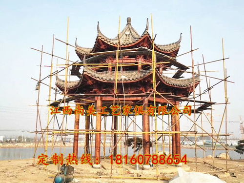 古建凉亭防腐木六角凉亭园林景观凉亭庭院别墅凉亭